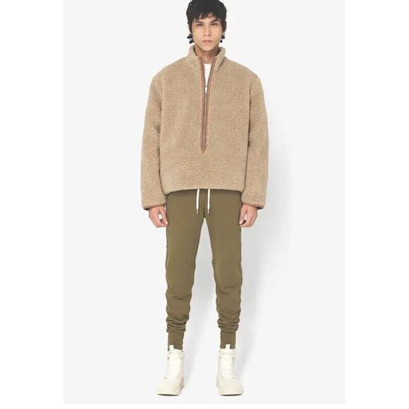 John Elliott Lieutenant Khaki Escobar Drawstring Banded Jogger Zip Pockets 2 - Picture 2 of 16
